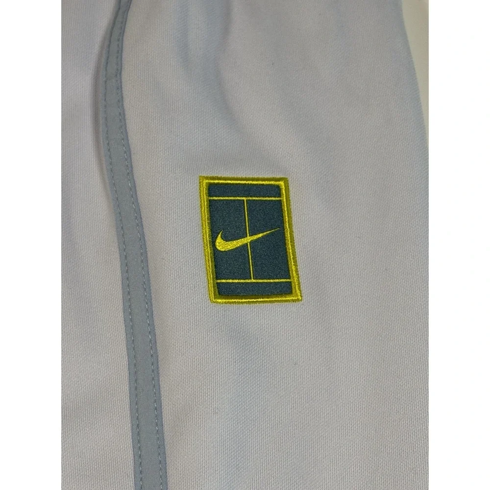 Nike Court Wimbledon Heritage Tennis Pants Warm Up Grey Blue FZ6928 085 Men's L